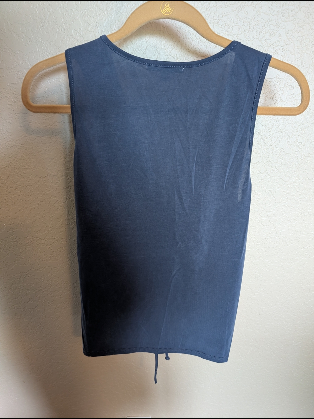 Green Envelope Dark Slate Blue Ruched V-Neck Sleeveless Tank - Picture 4 of 4
